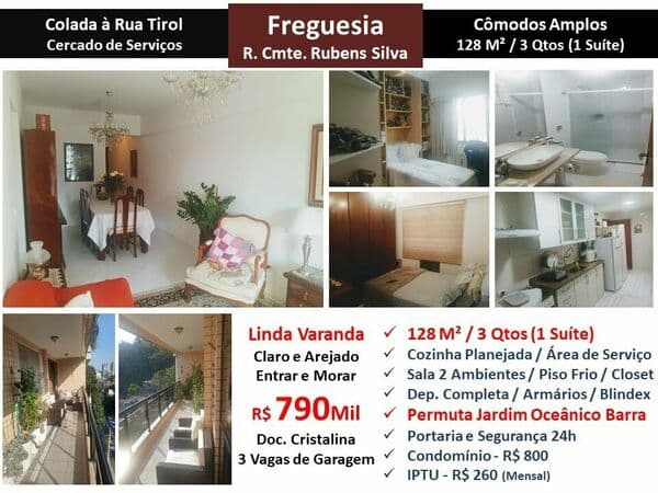 Apto JPA Freguesia Rubens Silva 128M²