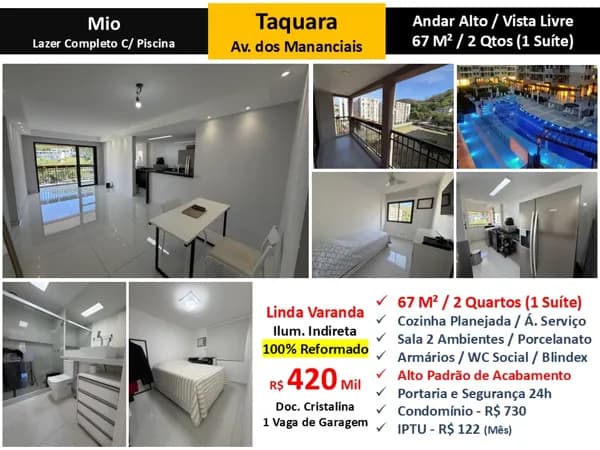 Apto JPA Taquara Mio 67M²