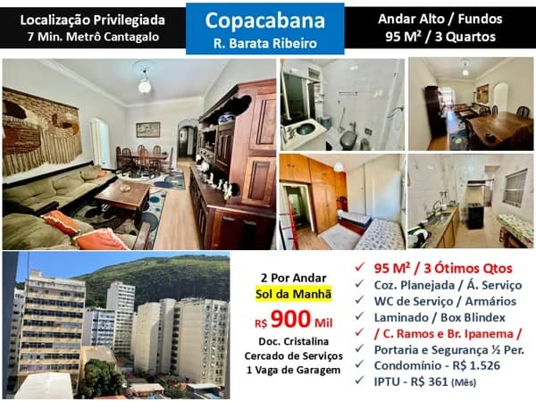 Apto Copacabana Barata Ribeiro 95M² 3