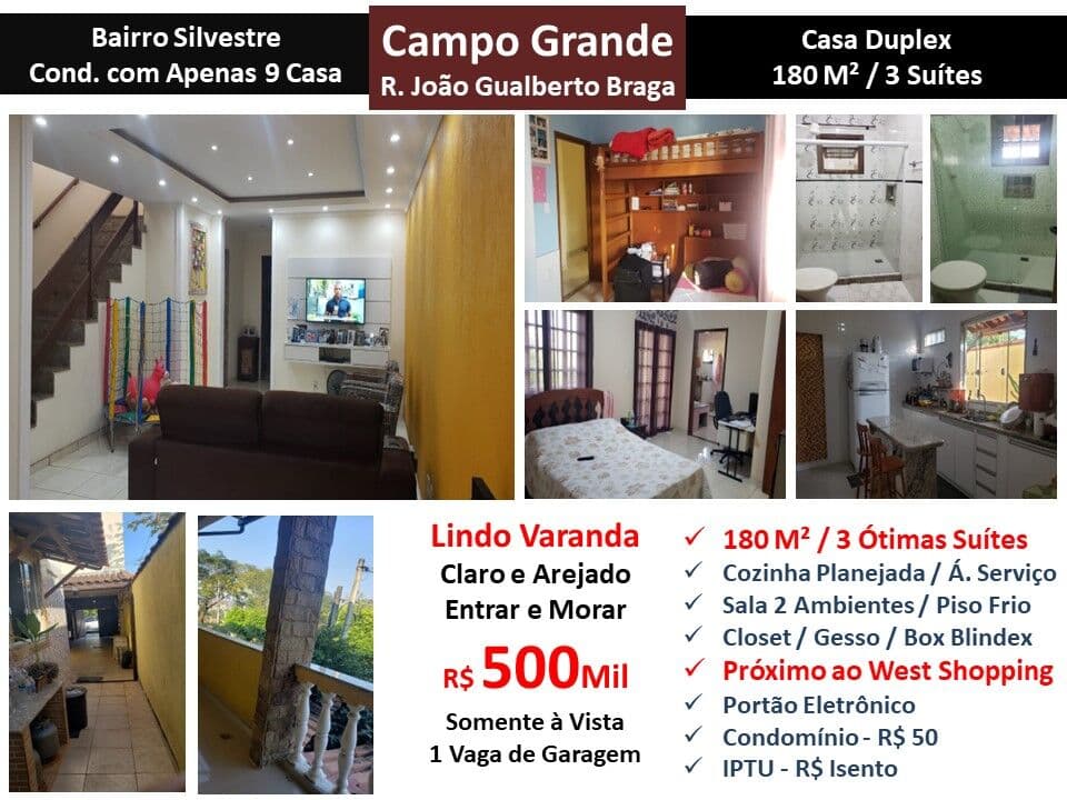 Casa Campo Grande João Gualberto Braga 180M²