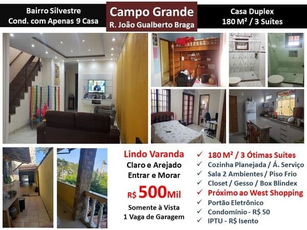 Casa Campo Grande João Gualberto Braga 180M²