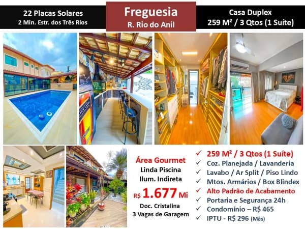Casa JPA Freguesia Rio do Anil 259M²