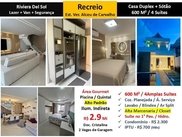 Casa Recreio Riviera Del Sol 600M²