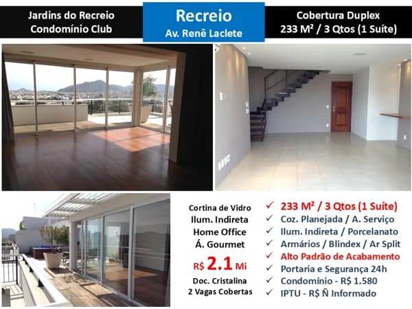 Cob Recreio Jardins do Recreio 233M²