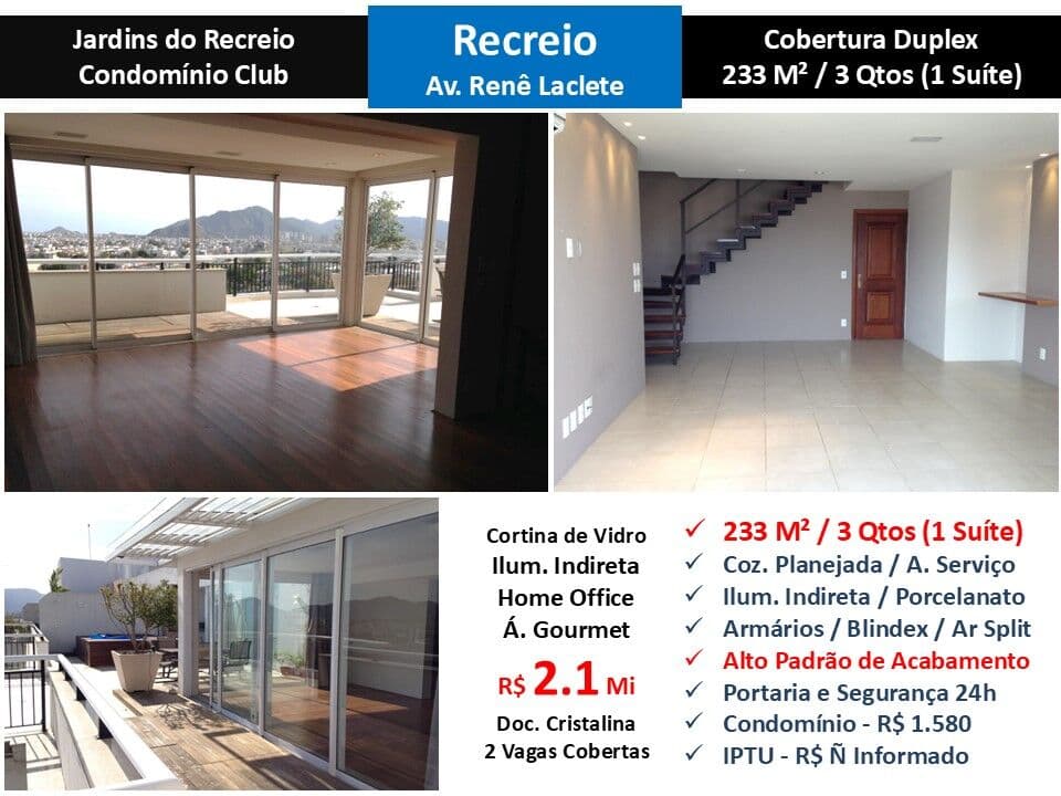 Cob Recreio Jardins do Recreio 233M²