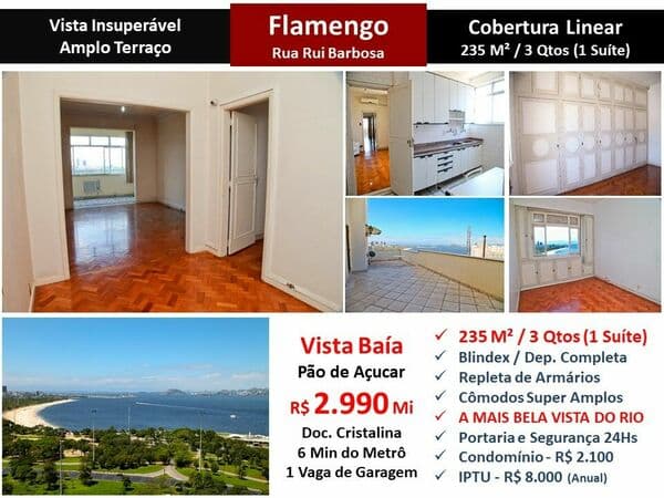Cob Flamengo Praia Rui Barbosa Linear 235M²