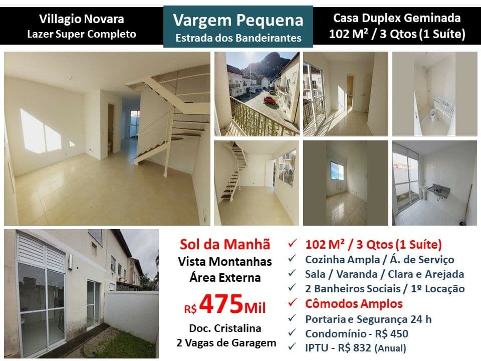 Casa Vargem Grande Villagio Novara 102M²