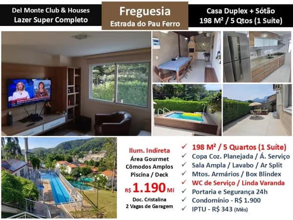 Casa JPA Freguesia Del Monte 198M²