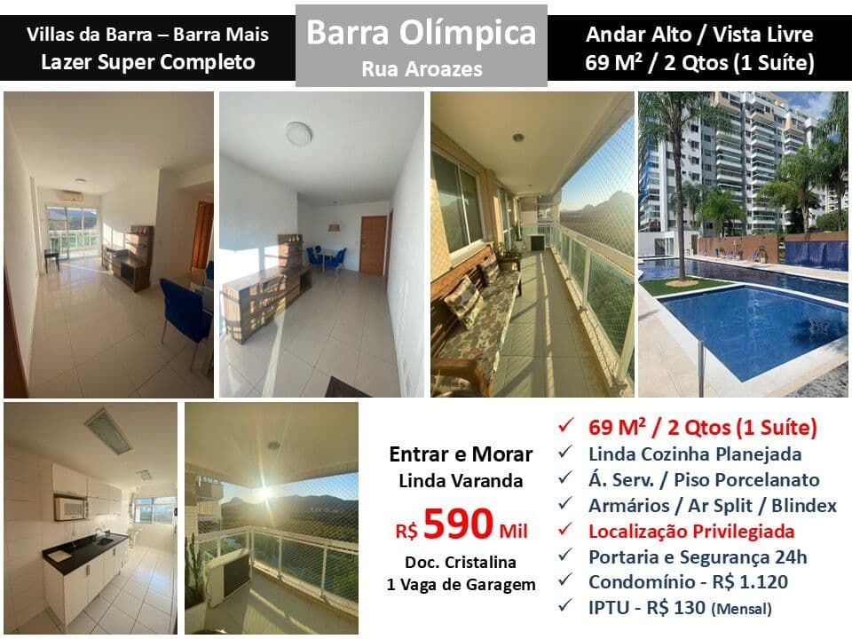 Apto Barra Olímpica Viilas da Barra Barra Mais 69M²