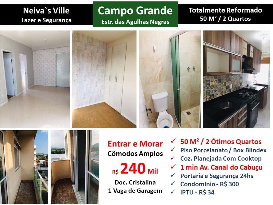 Apto Campo Grande Neivas Ville Agulhas Negras 50M²