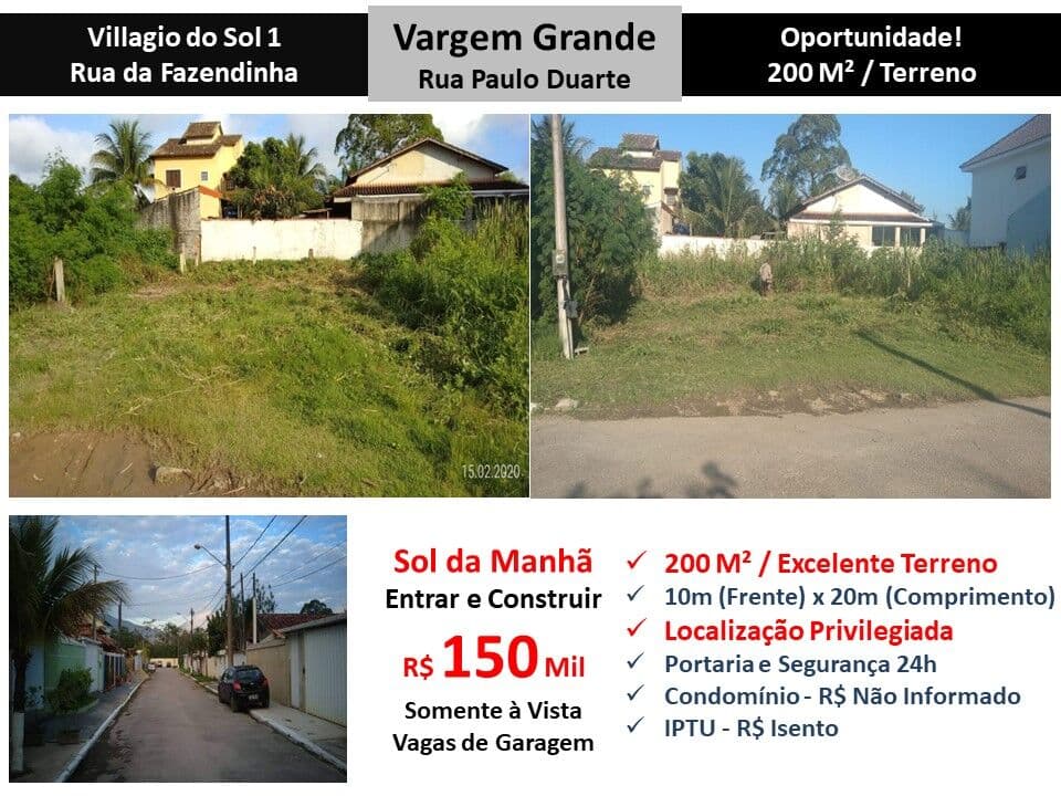 Terreno Vargem Grande Villagio do Sol 1 200M²