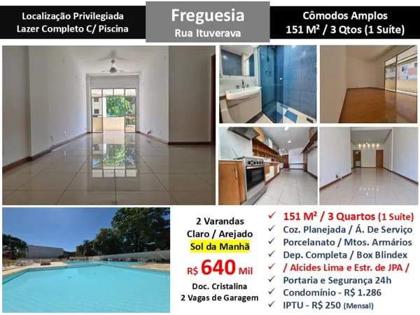 Apto JPA Freguesia Ituverava 151M²