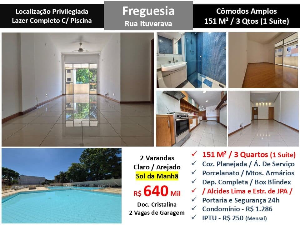 Apto JPA Freguesia Ituverava 151M²