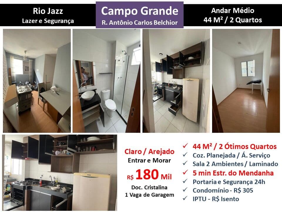 Apto Campo Grande Rio Jazz 44M²