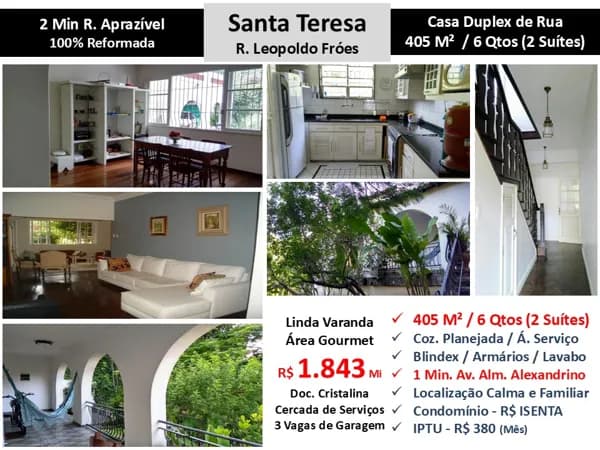 Casa Santa Teresa Leopoldo Fróes 405M²