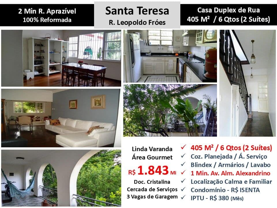 Casa Santa Teresa Leopoldo Fróes 405M²