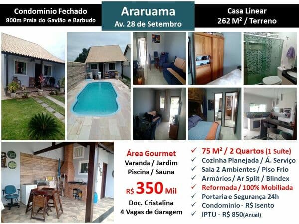 Casa Araruama 28 de Setembro 75M² Linear