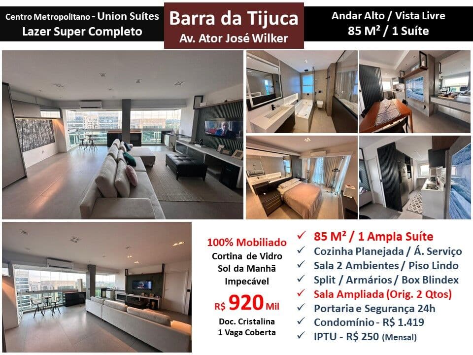 Apto Barra da Tijuca Centro Metropolitano Union Suítes 85M² 4