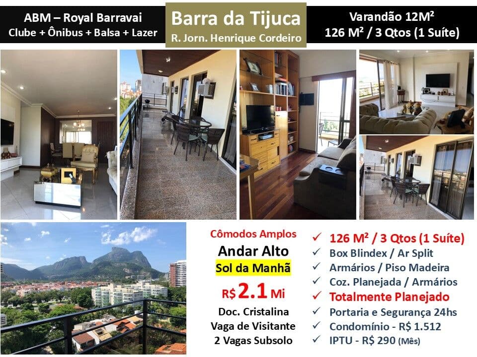 Apto Barra da Tijuca ABM Royal Barravai 126M²