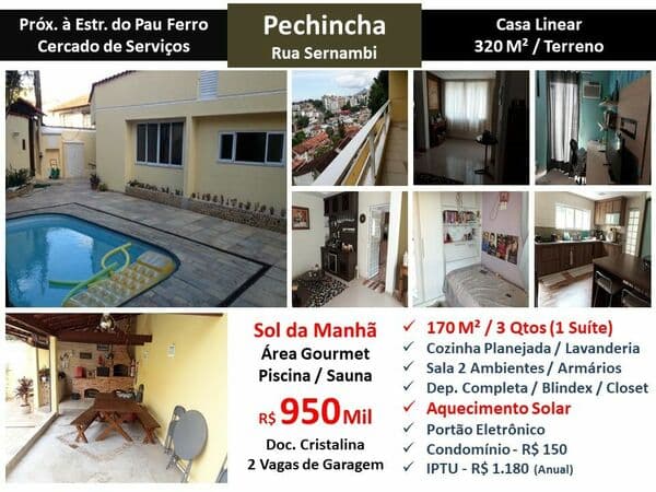 Casa JPA Pechincha Sernambi 170M²