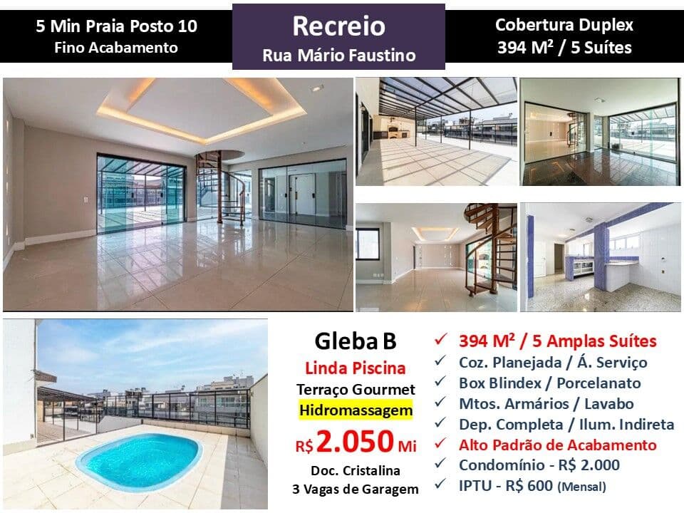 Cob Recreio Gleba B Mário Faustino 394M²