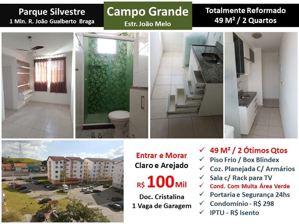 Apto Campo Grande Parque Silvestre Estr. João Melo 49M²