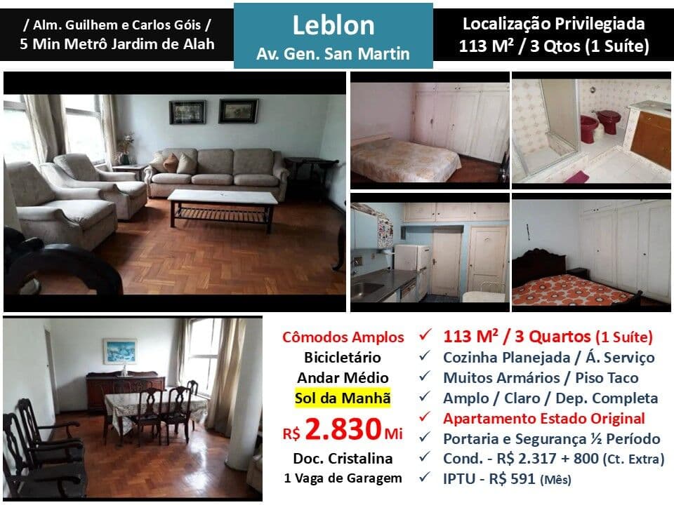 Apto Leblon San Martin 113M²