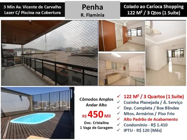Apto Penha Flaminia 122M²