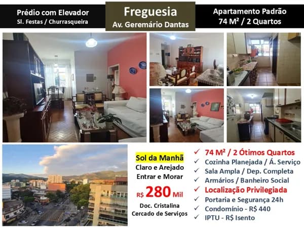 Apto JPA Freguesia Geremário Dantas 74M²