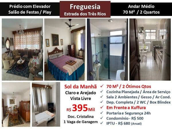 Apto JPA Freguesia Três Rios 70M²