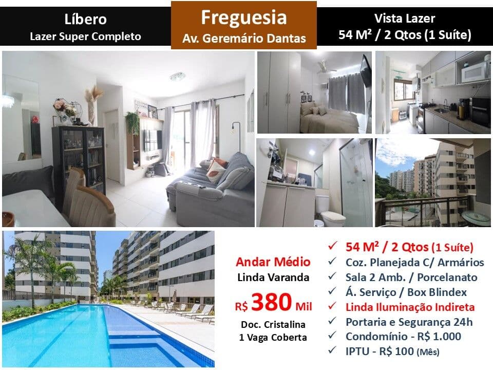 Apto JPA Freguesia Líbero 54M²