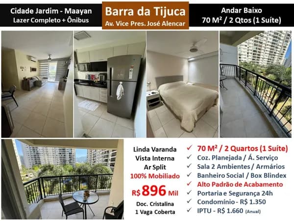 Apto Barra da Tijuca Cidade Jardim Maayan 70M² 13
