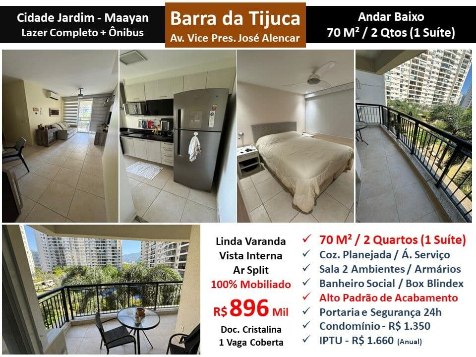 Apto Barra da Tijuca Cidade Jardim Maayan 70M² 13