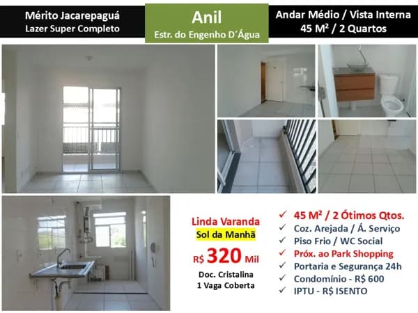 Apto JPA Anil Mérito 45M²