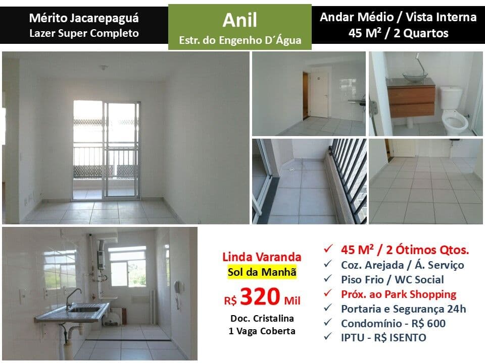 Apto JPA Anil Mérito 45M²