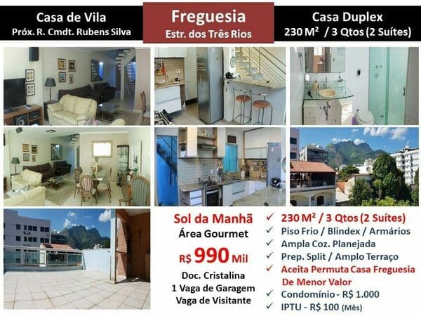 Casa JPA Freguesia Três Rios 230M² Vila