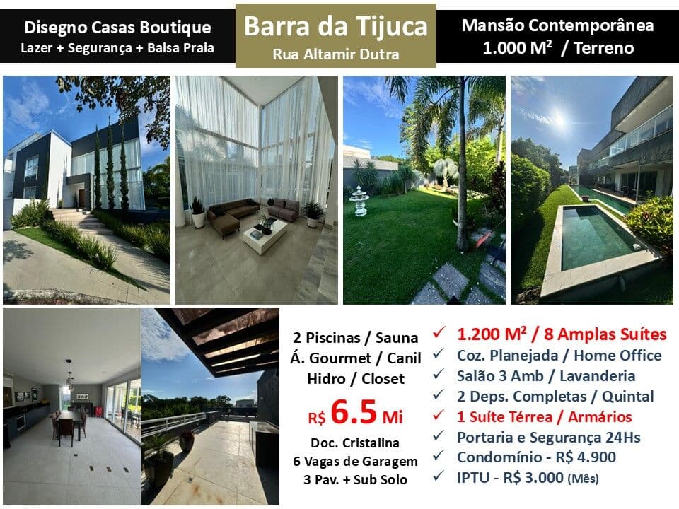 Casa Barra da Tijuca Disegno Casas Boutique 1200M²