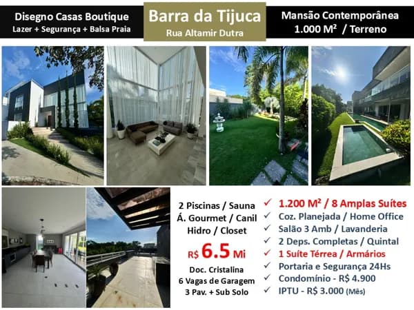 Casa Barra da Tijuca Disegno Casas Boutique 1200M²
