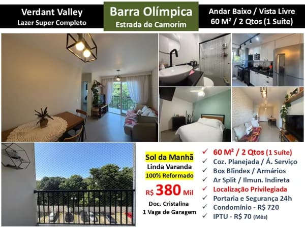 Apto Barra Olímpica Verdant Valley 60M²