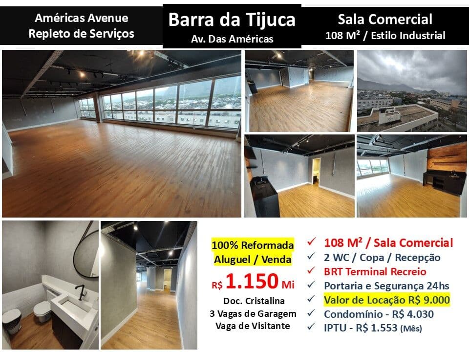 Sala Recreio Américas Avenue 108M² 1