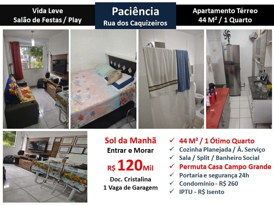 Apto Paciência Vida Leve 44M² Garden