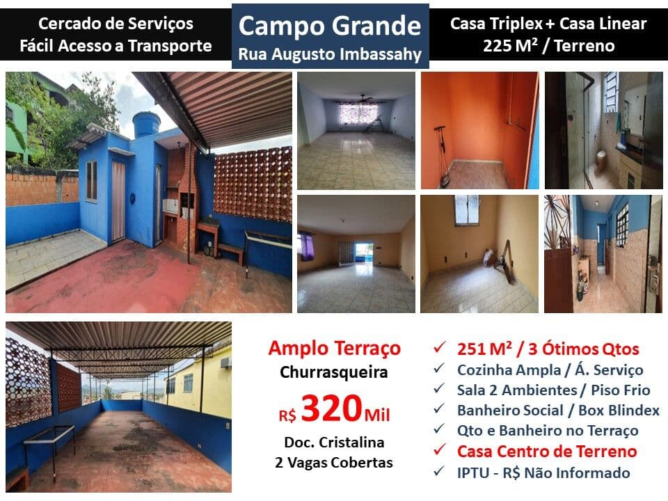 Casa Campo Grande Augusto Imbassahy 251M²