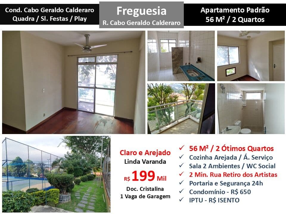 Apto JPA Freguesia Geraldo Calderaro 56M² 2