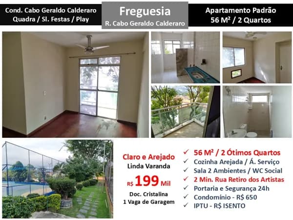 Apto JPA Freguesia Geraldo Calderaro 56M² 2