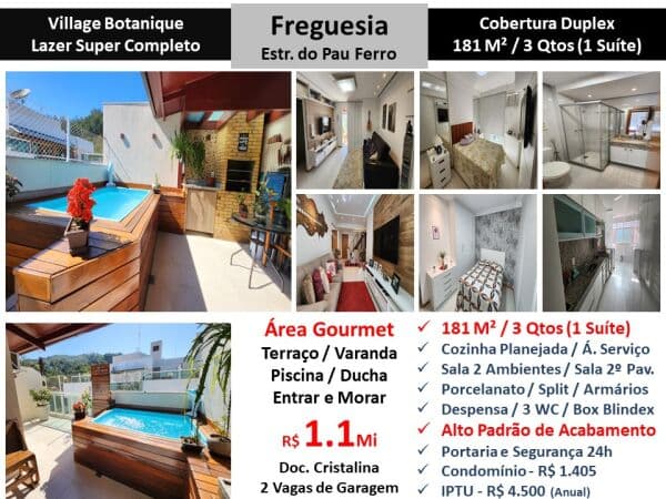 Cob JPA Freguesia Village Botanique 181M²