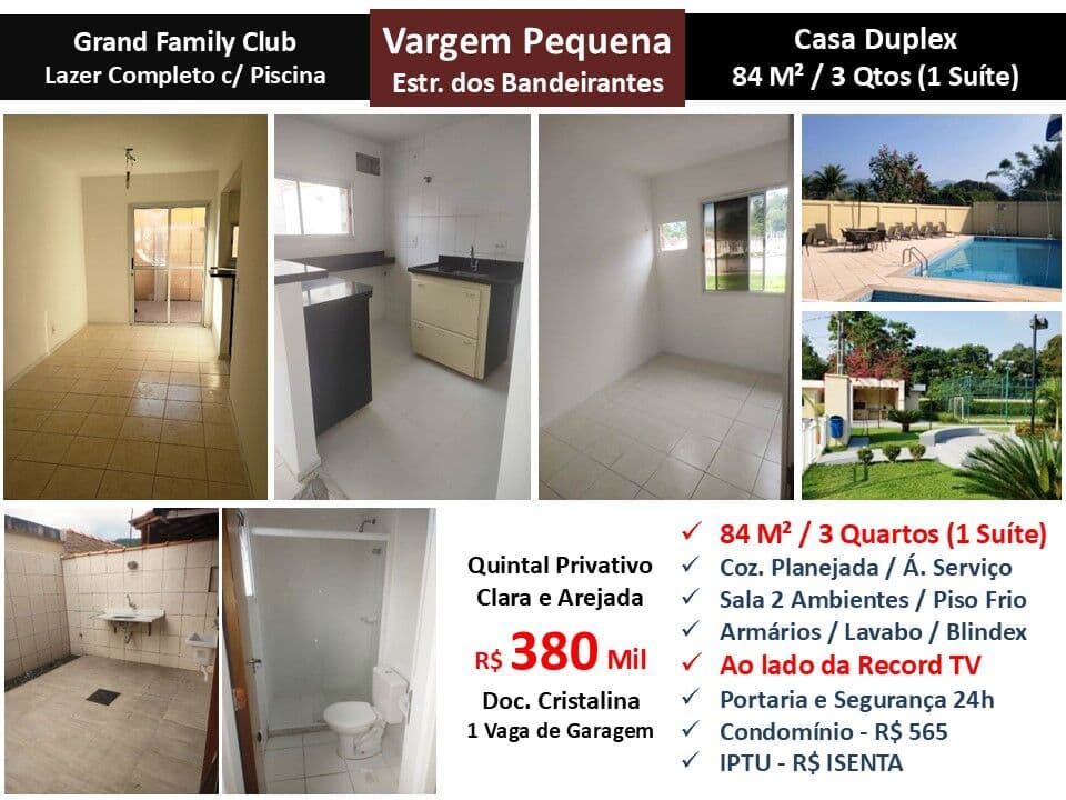 Casa Vargem Grande Family Club 84M²