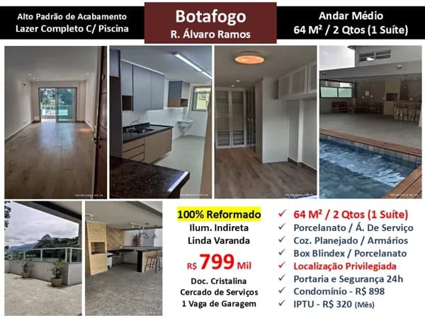 Apto Botafogo Alvaro Ramos 64M²