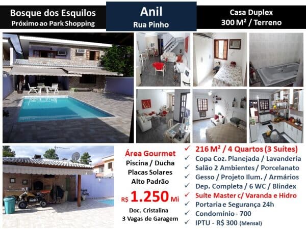 Casa JPA Anil Bosque dos Esquilos 216M²