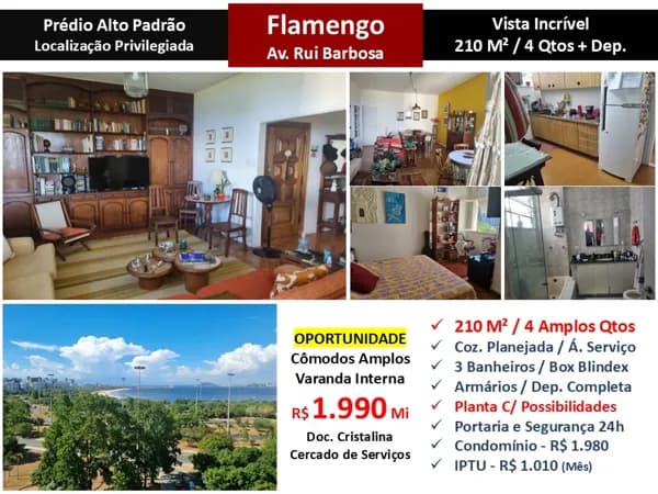 Apto Flamengo Praia Rui Barbosa 210M² 2