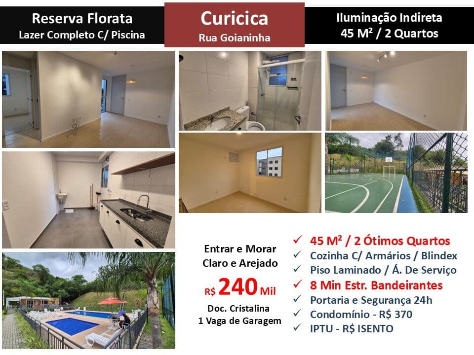 Apto JPA Curicica Reserva Florata 45M²